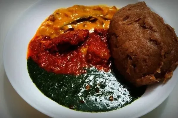 Amala and Gbegiri with Ewedu